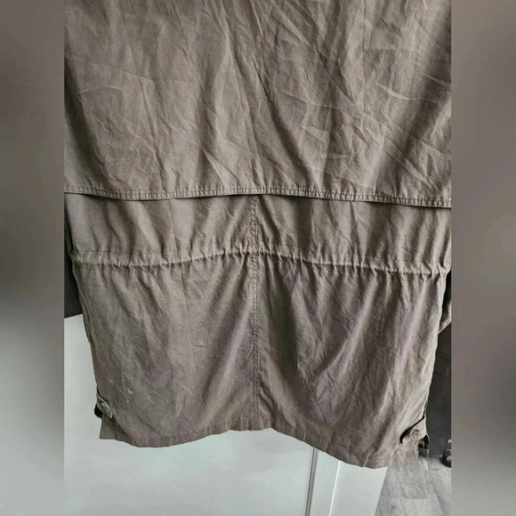 London Fog XL‎ over size parka jacket sage green hooded drawstring waist - Picture 8 of 9